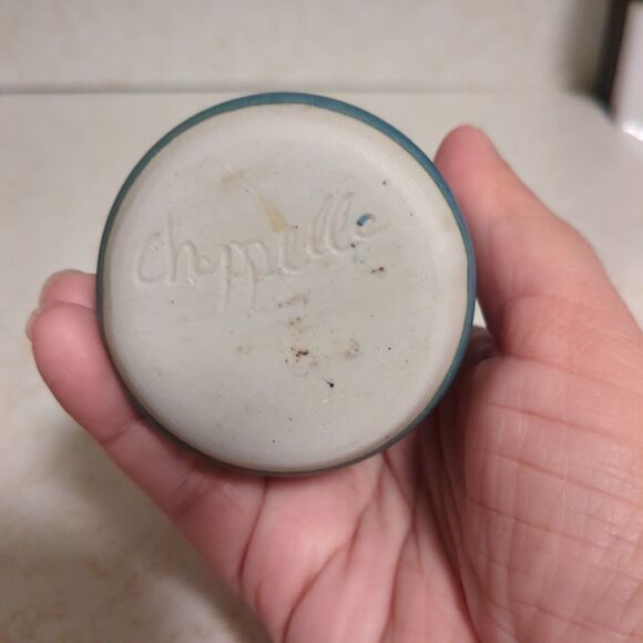 Vintage Happy Valley Pottery,HVP,signed Chappelle,vase 4" ,studio pottery - Picture 2 of 2